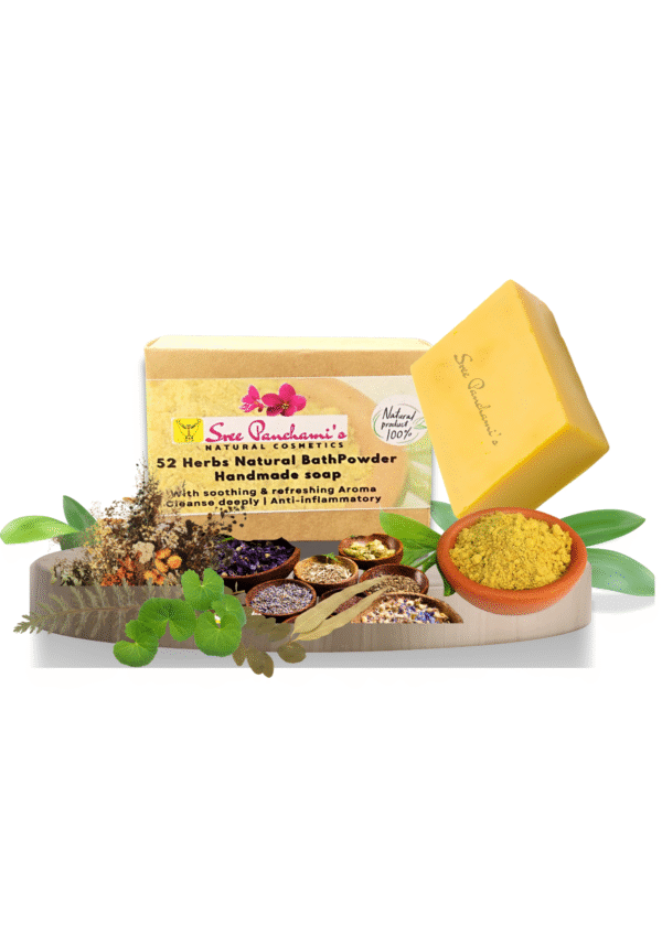 52 Herbs Natural  BathPowder Handmade soap