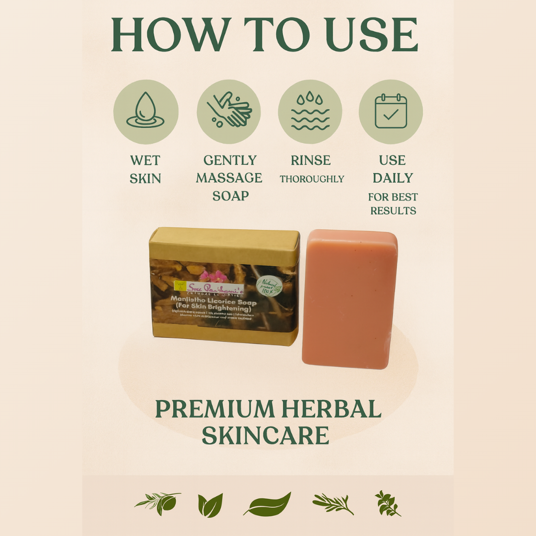 Manjistha Licorice Soap (For Skin Brightening) - Image 4