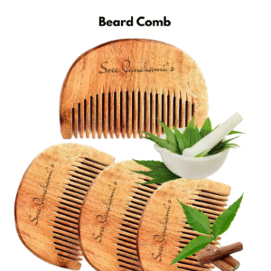 Herbal Oil-Treated Traditional Neem Combs-Beard Comb