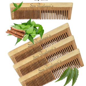 Herbal Oil-Treated Traditional Neem Combs-Lilly Comb
