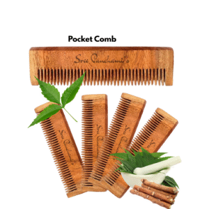Herbal Oil-Treated Traditional Neem Combs-Pocket Comb