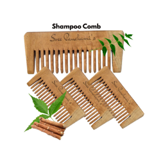 Herbal Oil-Treated Traditional Neem Combs-Shampoo Comb